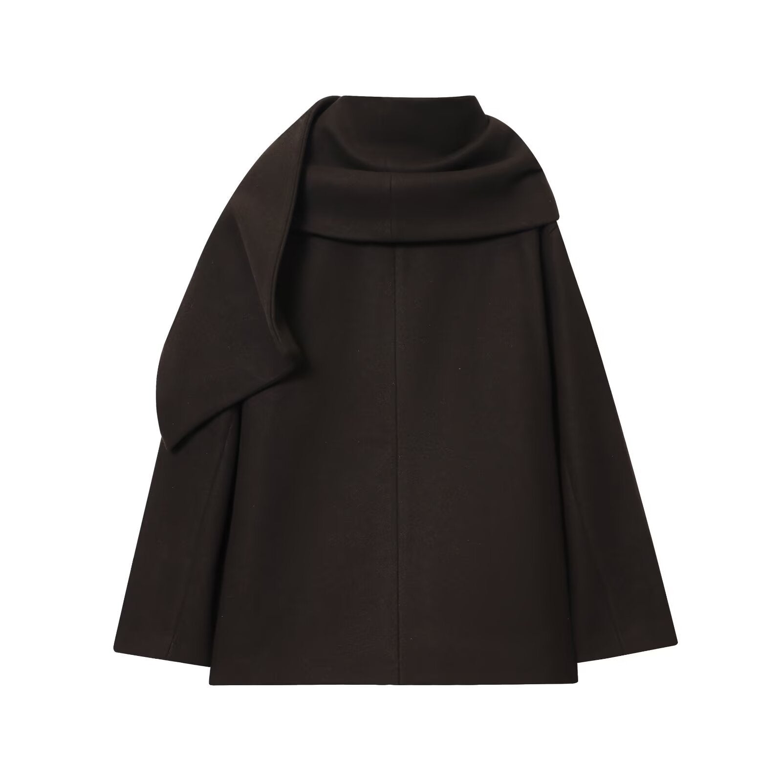 Autumn New Style European And American-Style Scarf Coat British-Style Navy Coat
