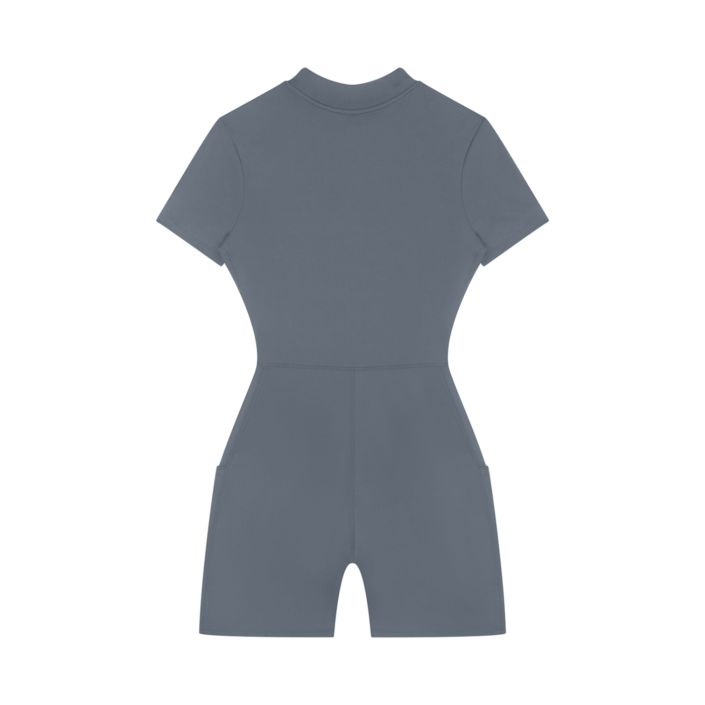 Women's Quarter Zip Short Sleeve Romper – Athletic One-Piece Activewear Jumpsuit