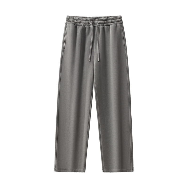 Frayed Enzyme Washed Fleece Sweatpants