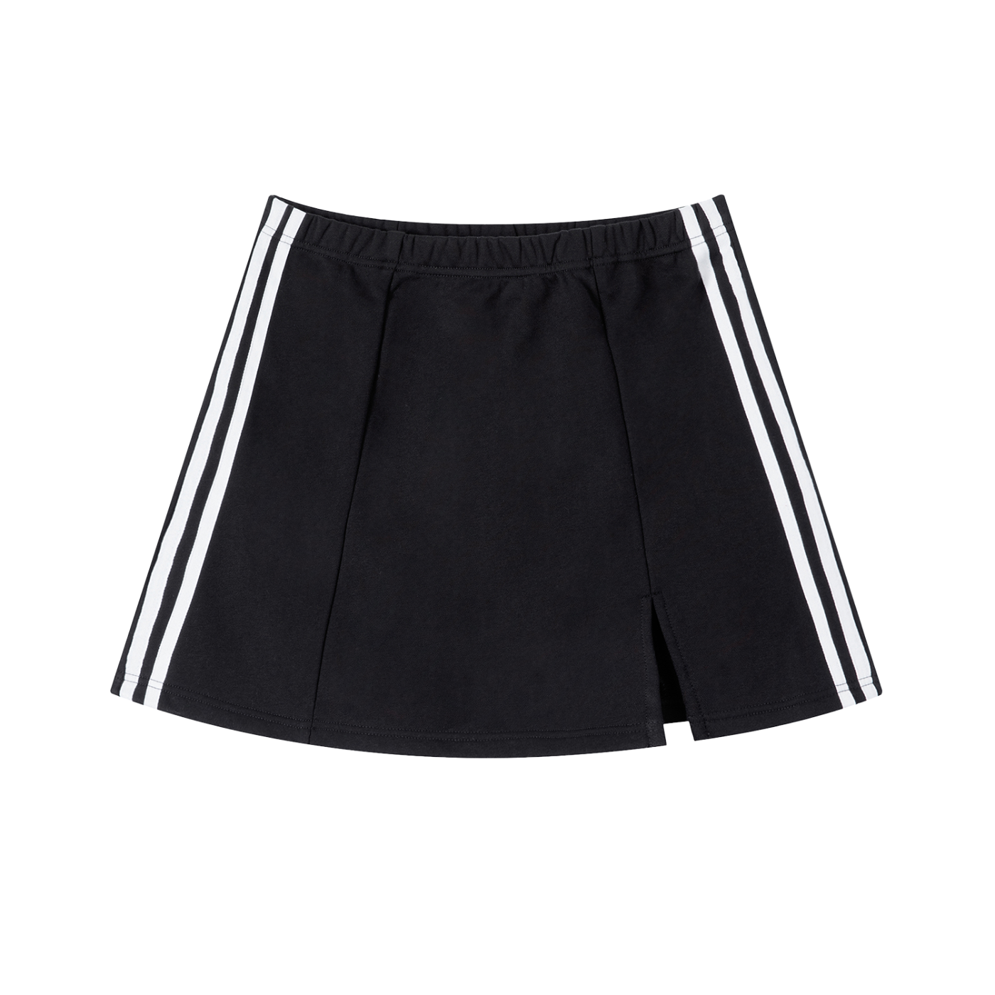 Contrast Side Stripe Slit Skirt
