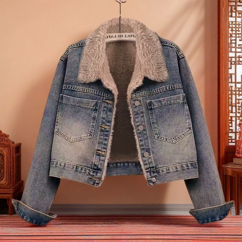 Women's Vintage Short Loose Denim Jacket