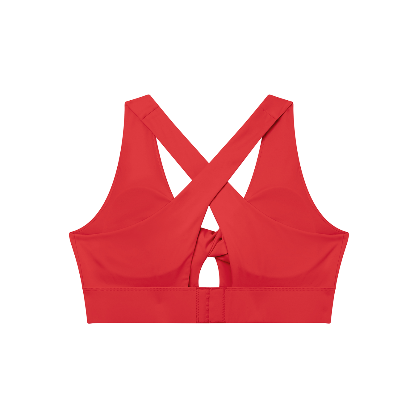 Women's Twist Front V-Neck Sports Bra – Seamless Medium Support Activewear Bra