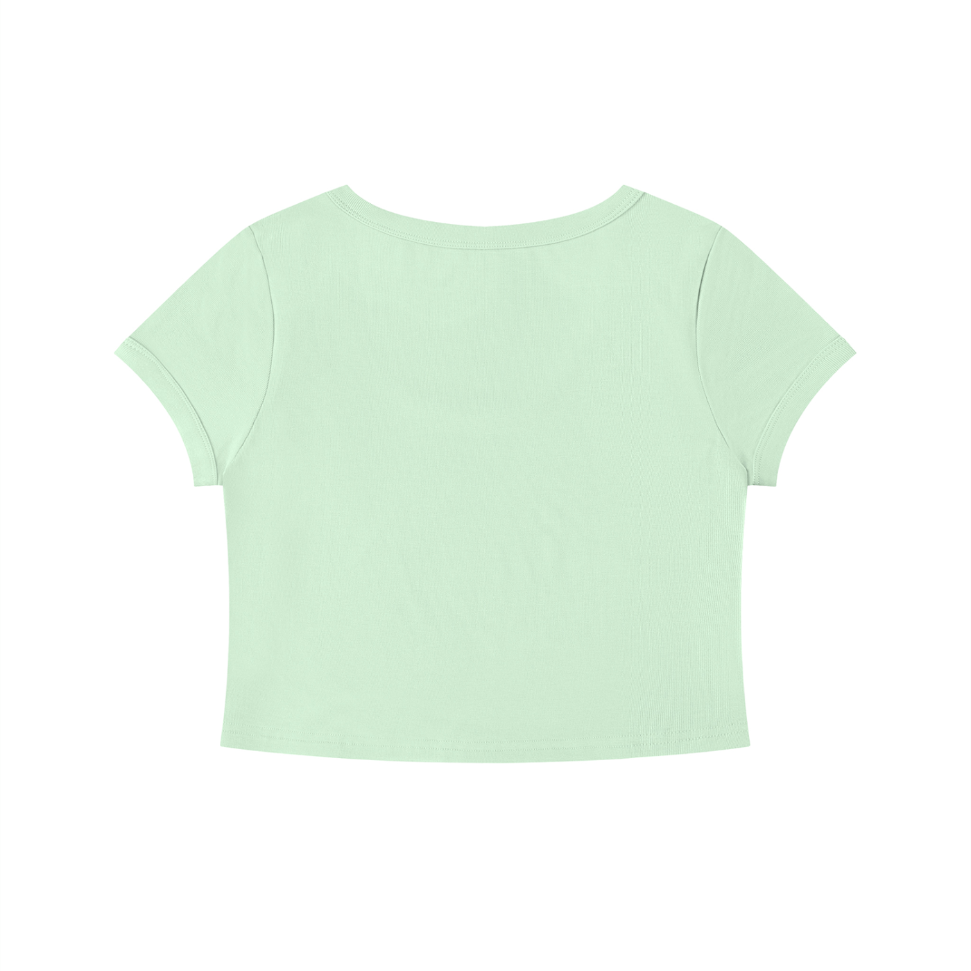 Women's Solid Color Slim Crop T-Shirt – Fitted Everyday Essential Crop Top