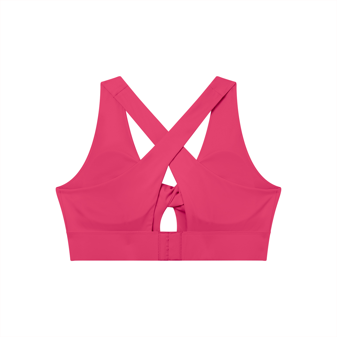 Women's Twist Front V-Neck Sports Bra – Seamless Medium Support Activewear Bra