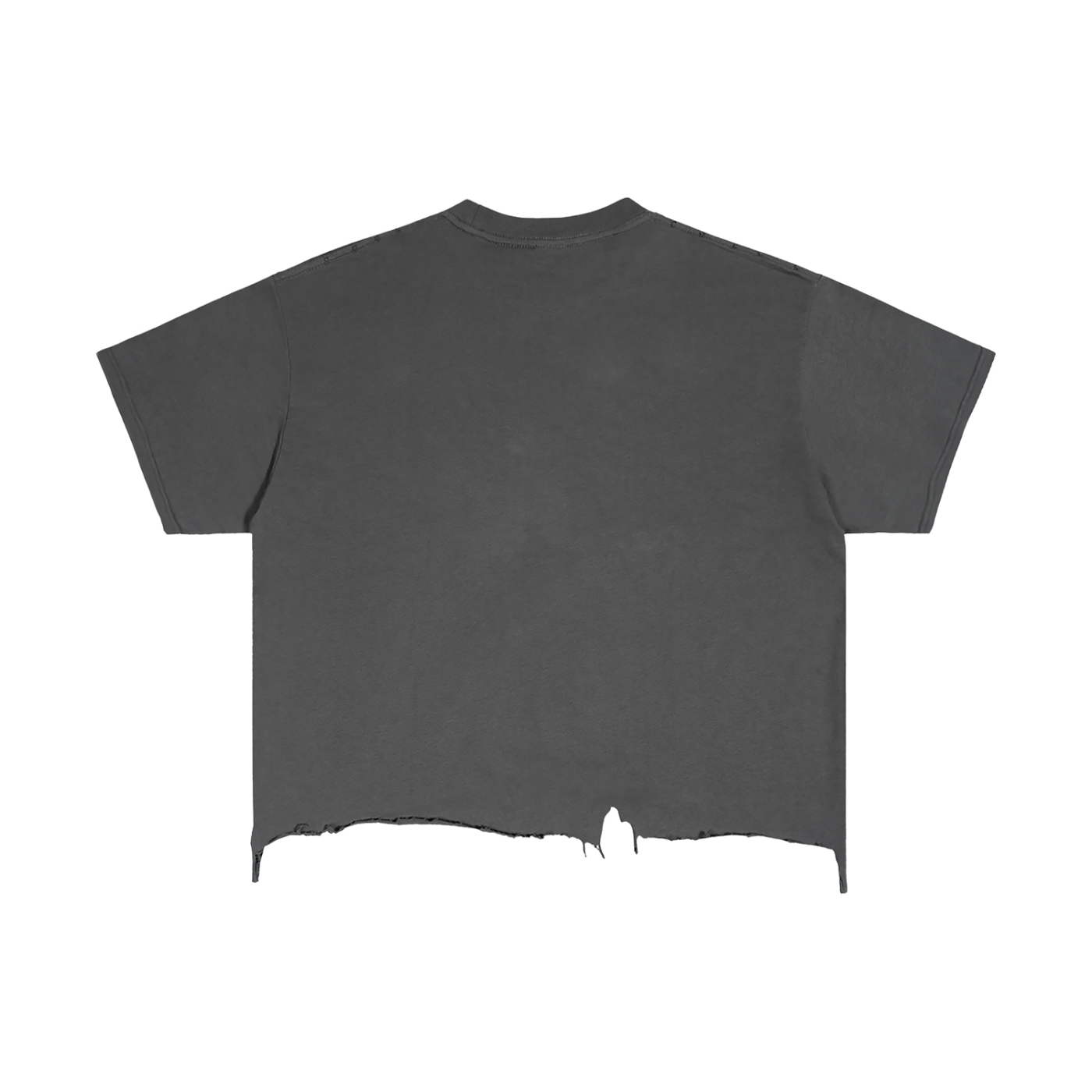 Unisex Vintage Wash Distressed Hem T-Shirt – Oversized Boxy Retro Streetwear Tee