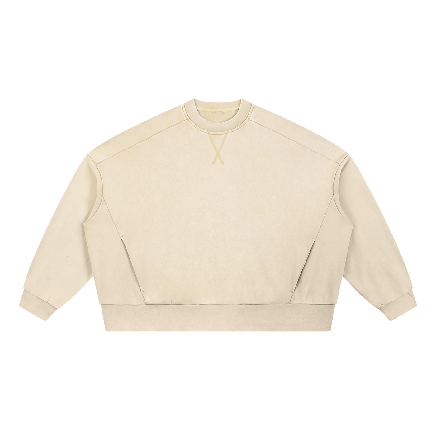 Unisex Mineral Wash Boxy Sweatshirt – Oversized Heavyweight Vintage Streetwear Crewneck