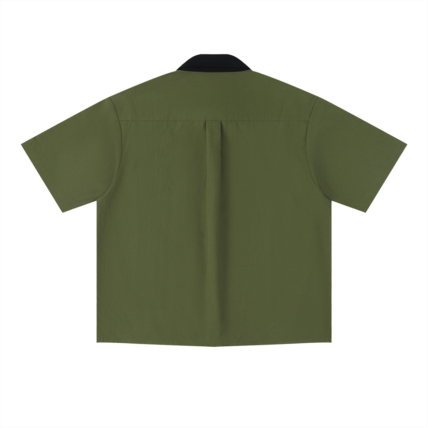 Unisex Color Block Short Sleeve Shirt – Relaxed Fit Casual Button-Up
