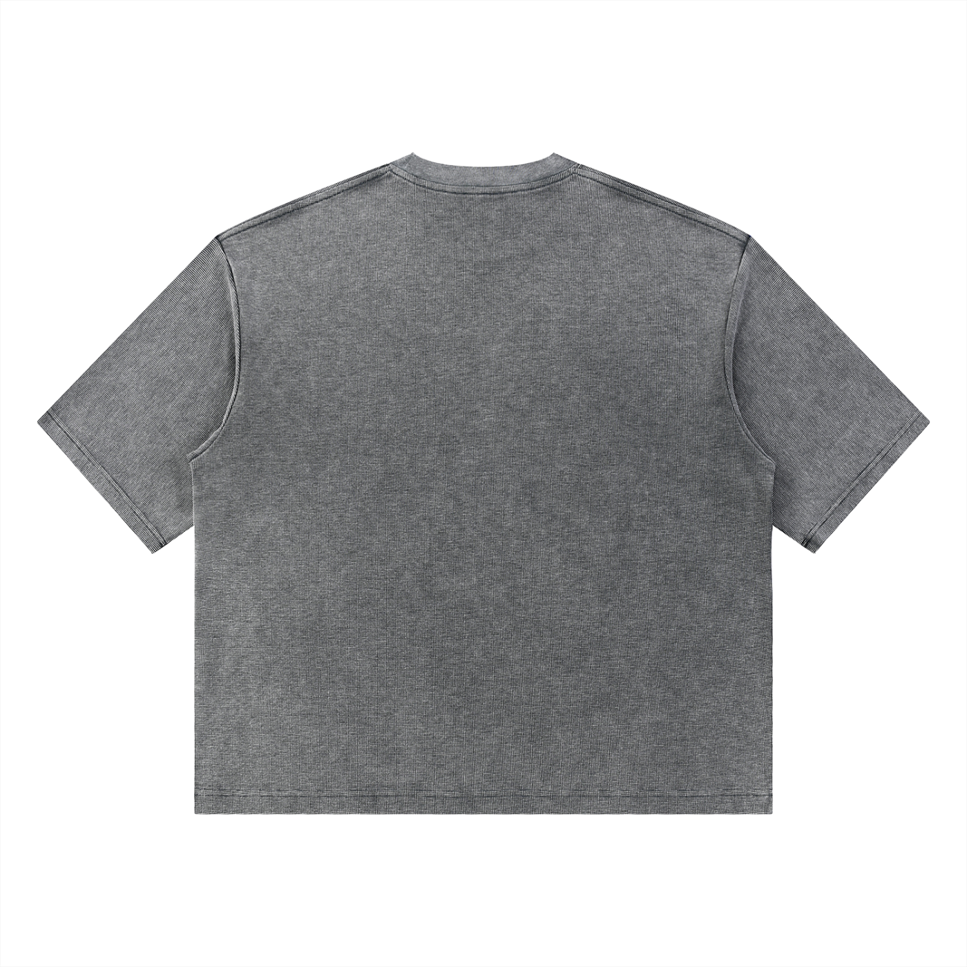 Unisex Mineral Wash Waffle Boxy T-Shirt – Oversized Textured Streetwear Tee