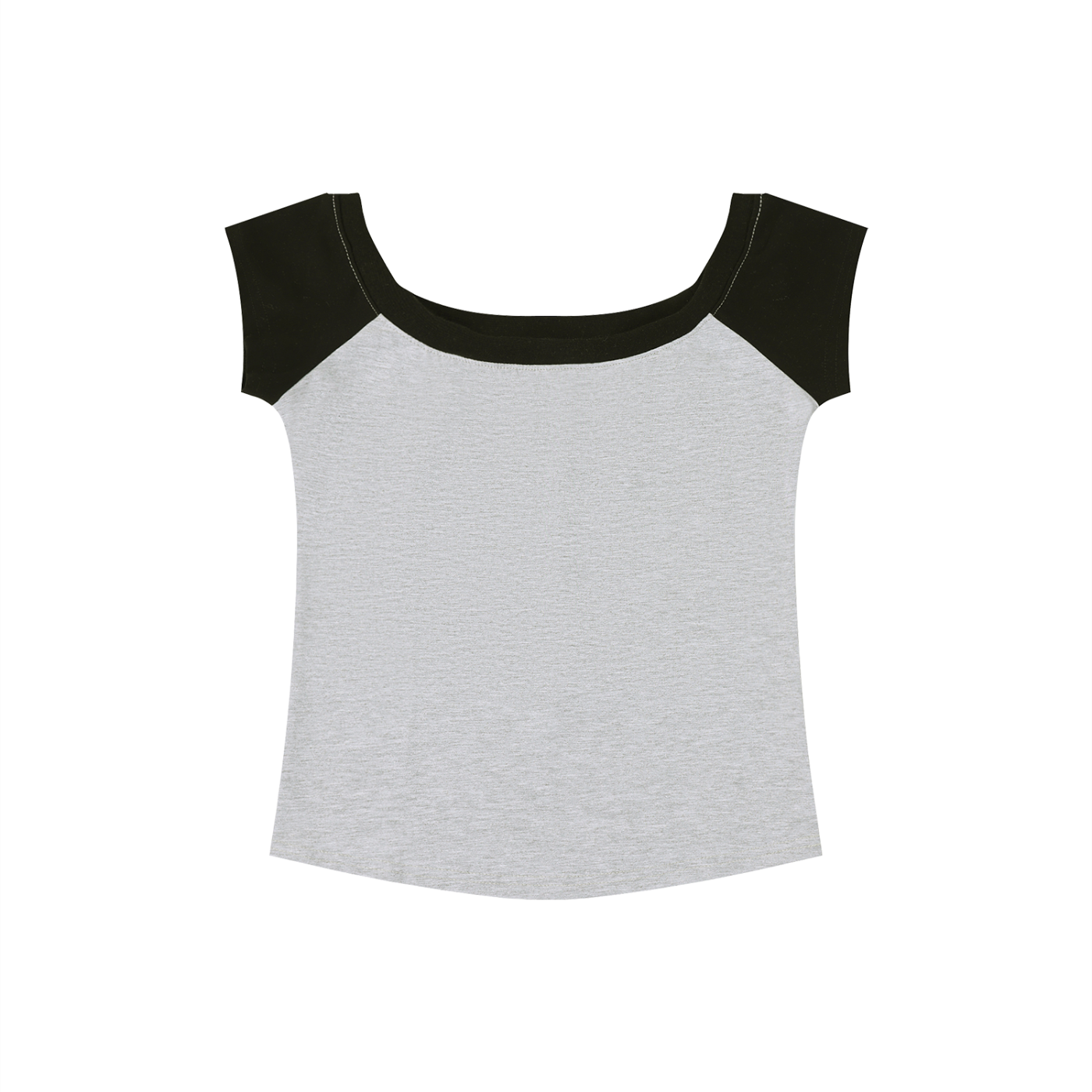 Women's Off-the-Shoulder Crop T-Shirt – Slim Fit Casual Fashion Top
