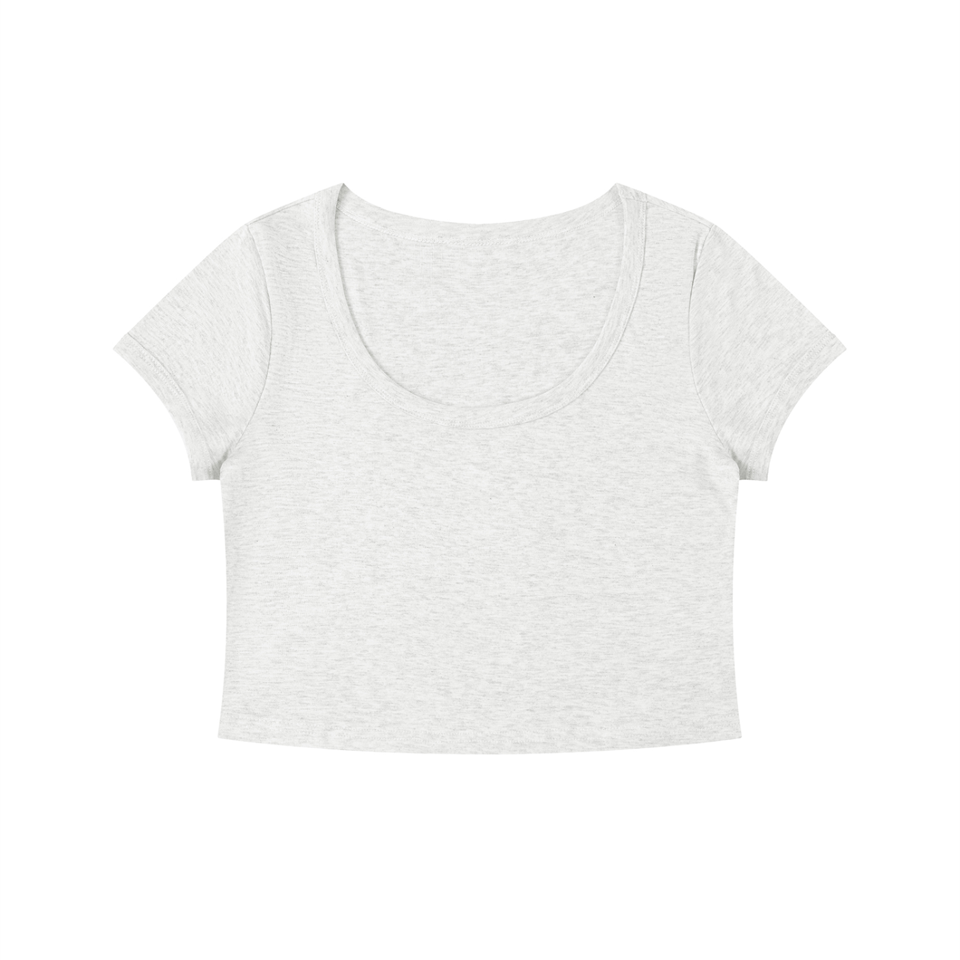 Women's Solid Color Slim Crop T-Shirt – Fitted Everyday Essential Crop Top