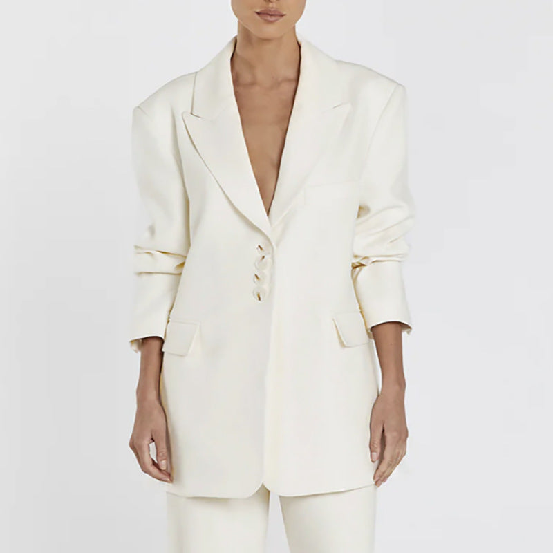Workwear Women's Dress Solid Color High-grade Suit