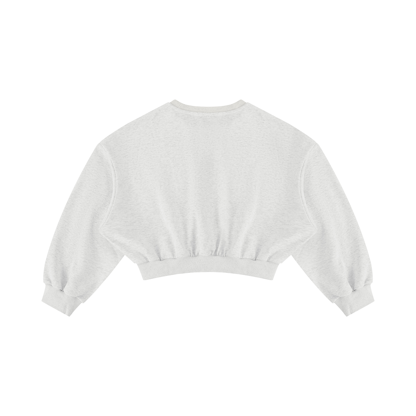 Women's Boxy Cropped Crewneck Sweatshirt – Oversized Casual Fleece Pullover