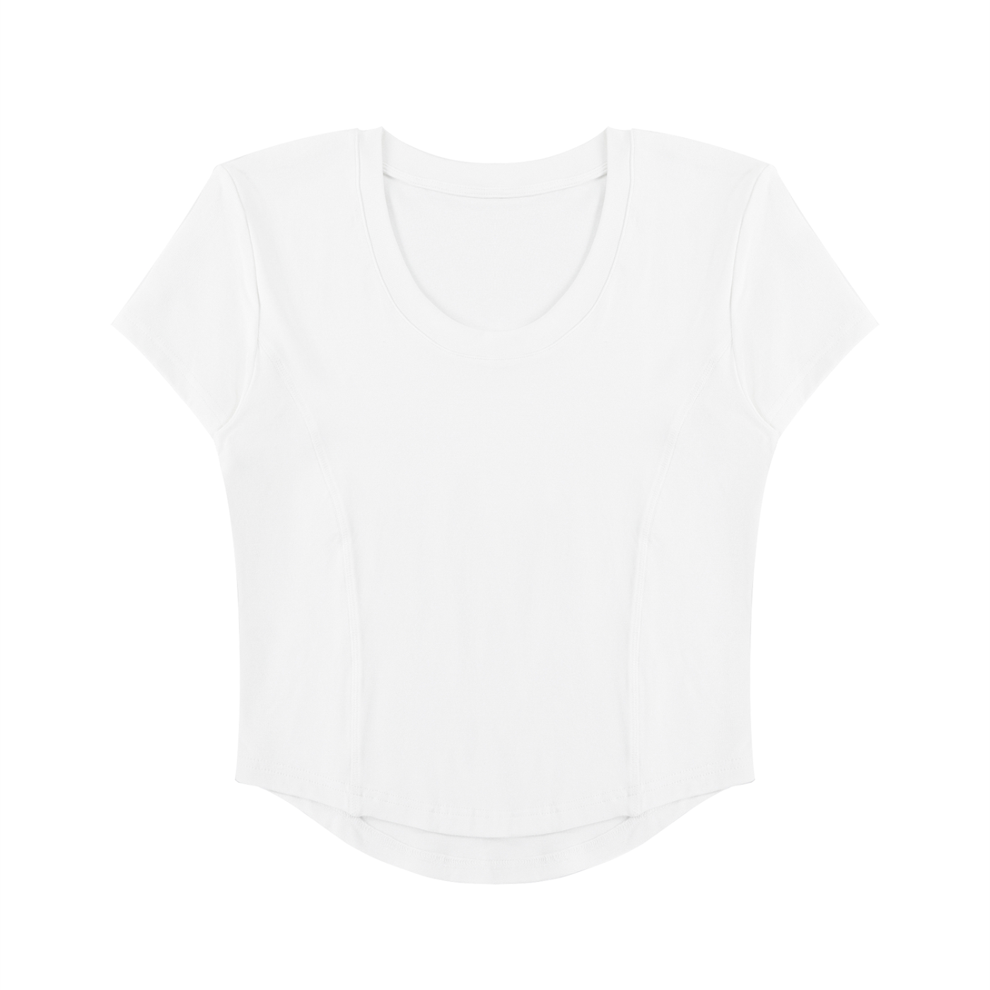 Women's Paneled Crop T-Shirt – Slim Fit Casual Streetwear Tee
