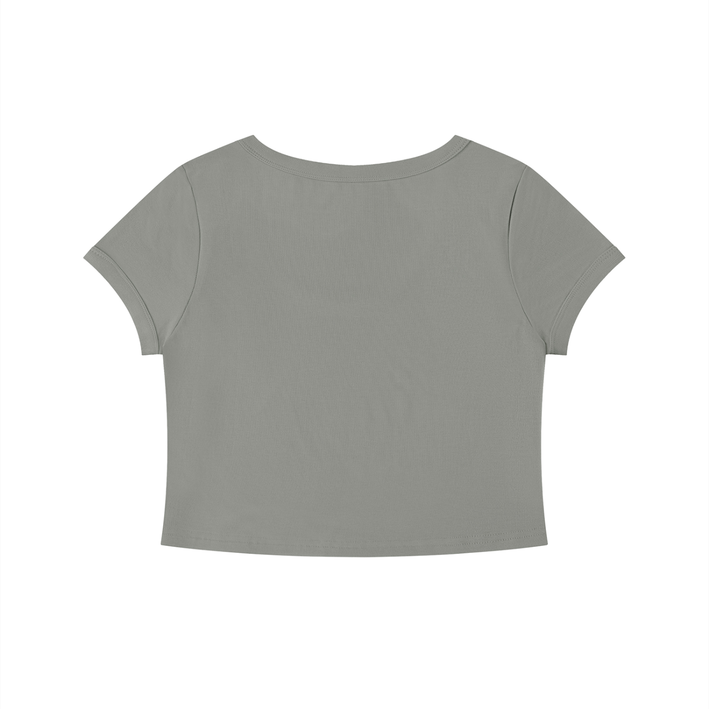 Women's Solid Color Slim Crop T-Shirt – Fitted Everyday Essential Crop Top