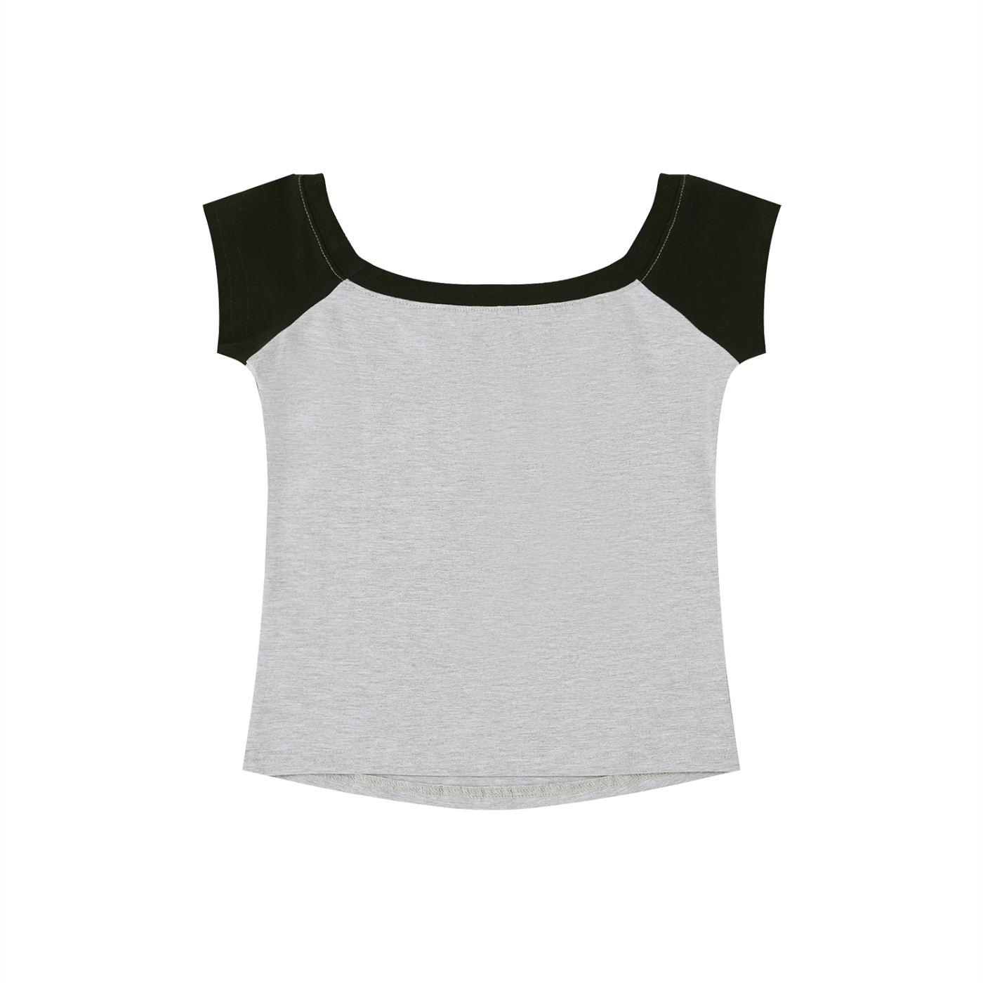 Women's Off-the-Shoulder Crop T-Shirt – Slim Fit Casual Fashion Top
