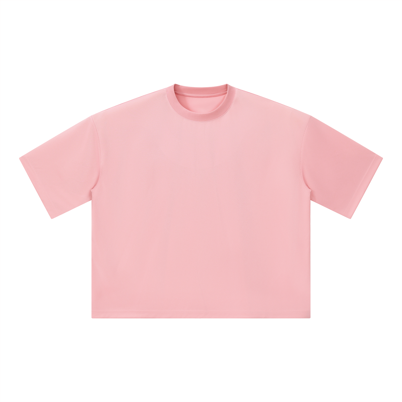 Unisex Boxy Mesh Crewneck T-Shirt – Oversized Breathable Streetwear Tee