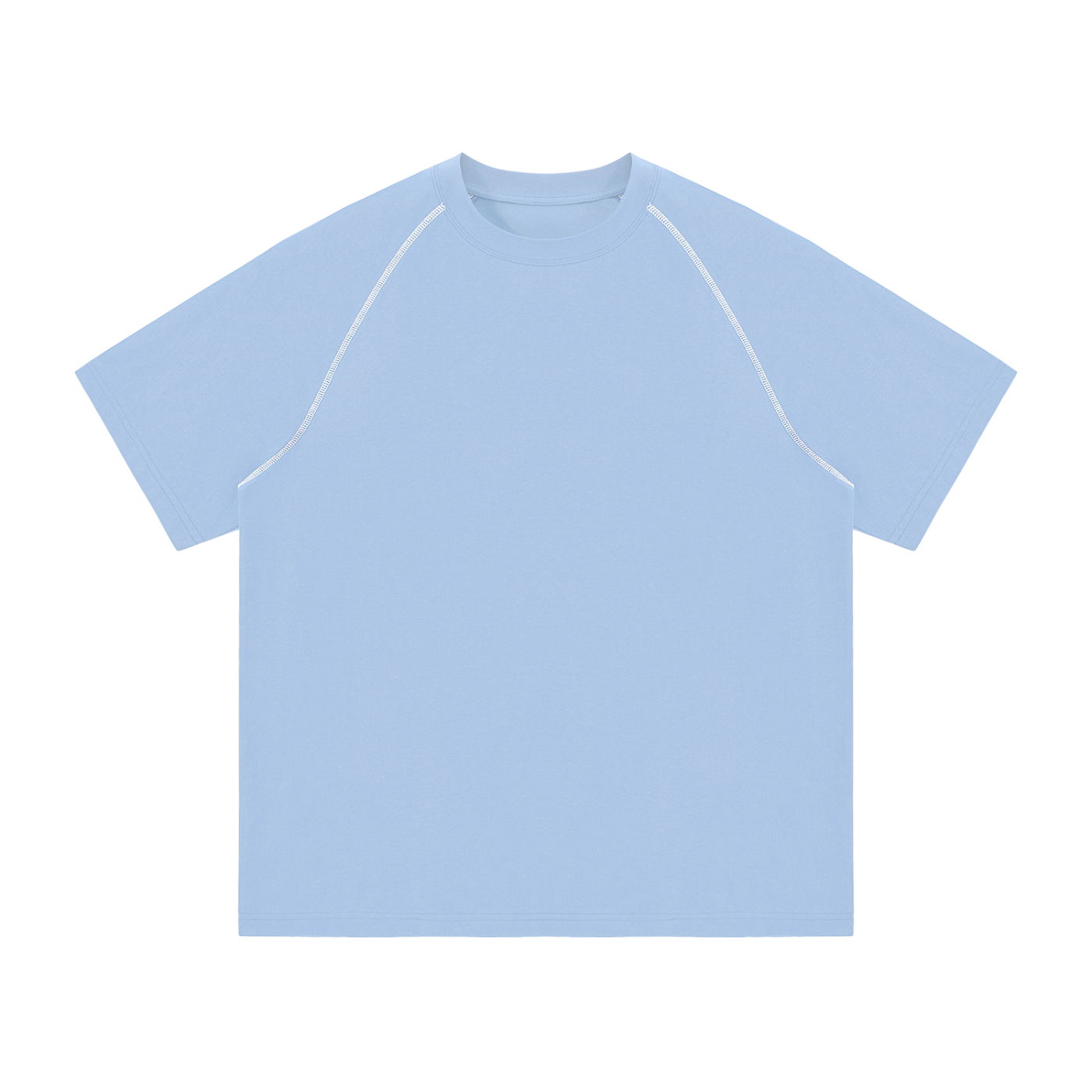 Unisex Contrast Stitch Raglan T-Shirt – Oversized Streetwear Tee