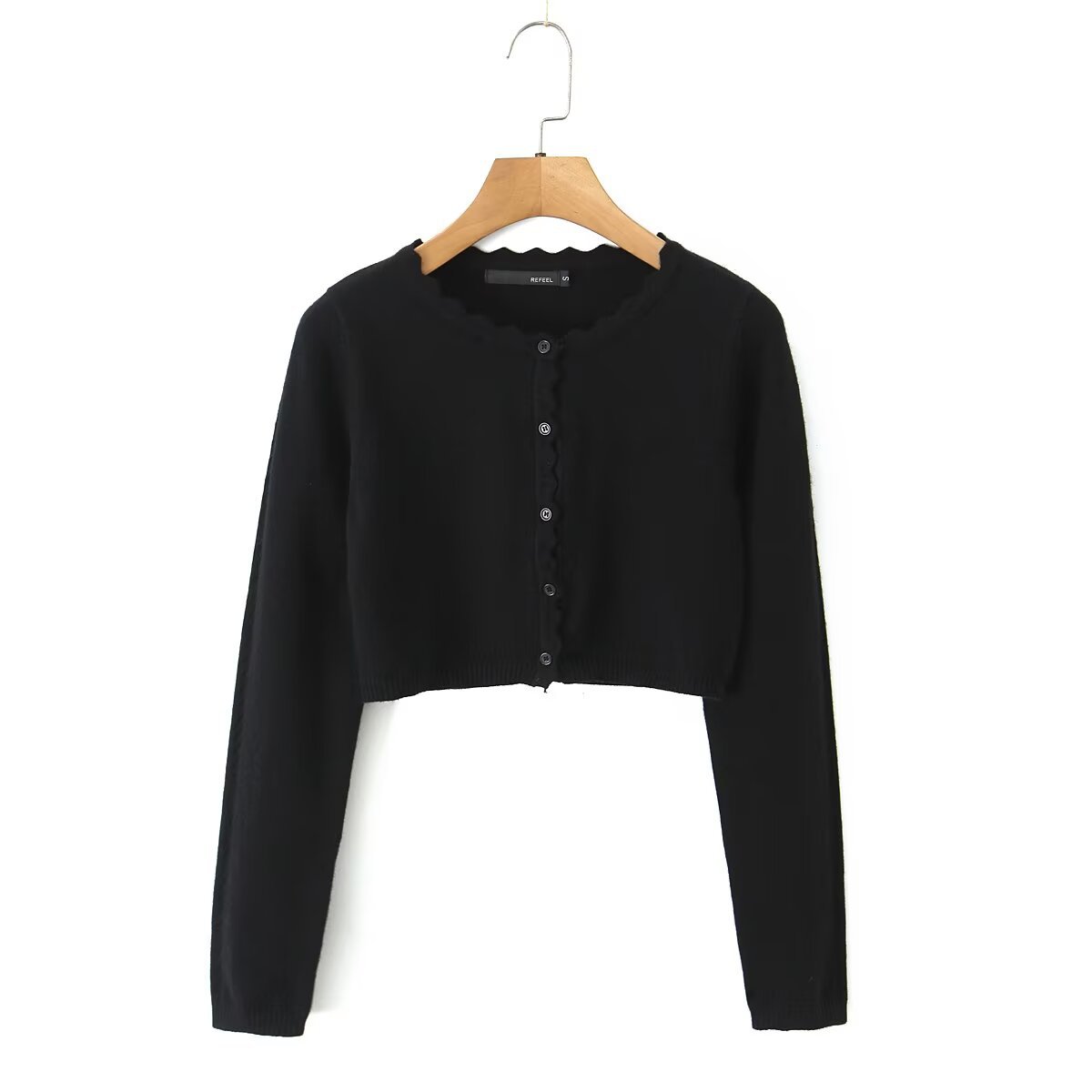 Cropped Patchwork Knit Cardigan Jacket – Women