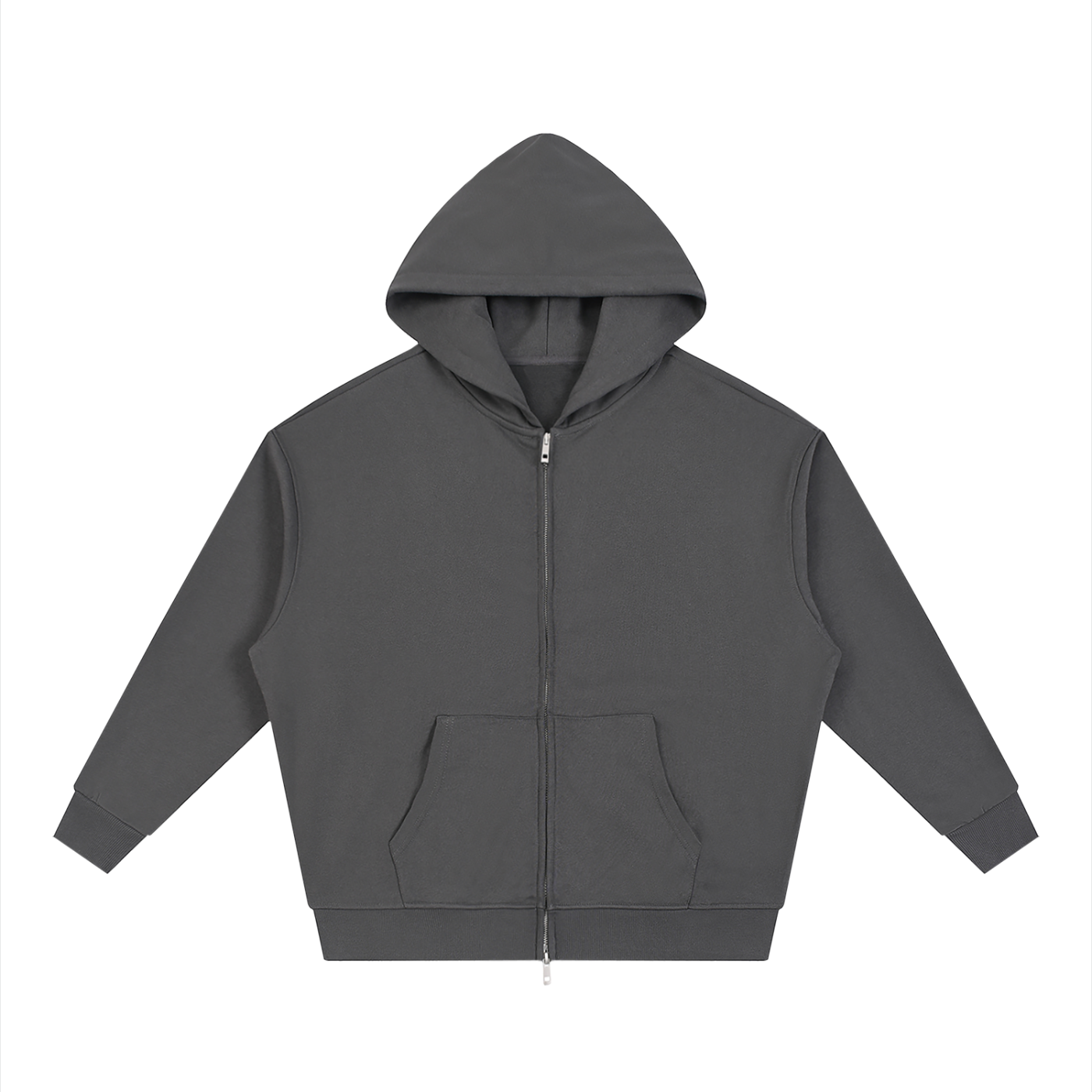 Unisex Loose Fit Full-Zip Hoodie – Premium Casual Streetwear Sweatshirt
