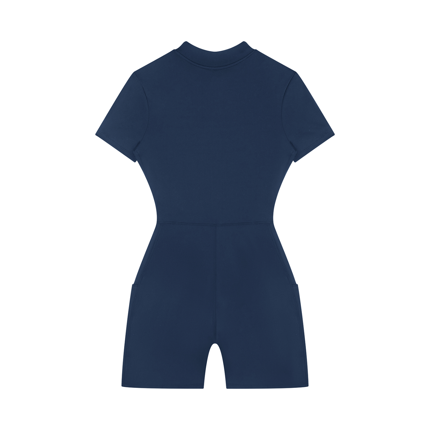 Women's Quarter Zip Short Sleeve Romper – Athletic One-Piece Activewear Jumpsuit