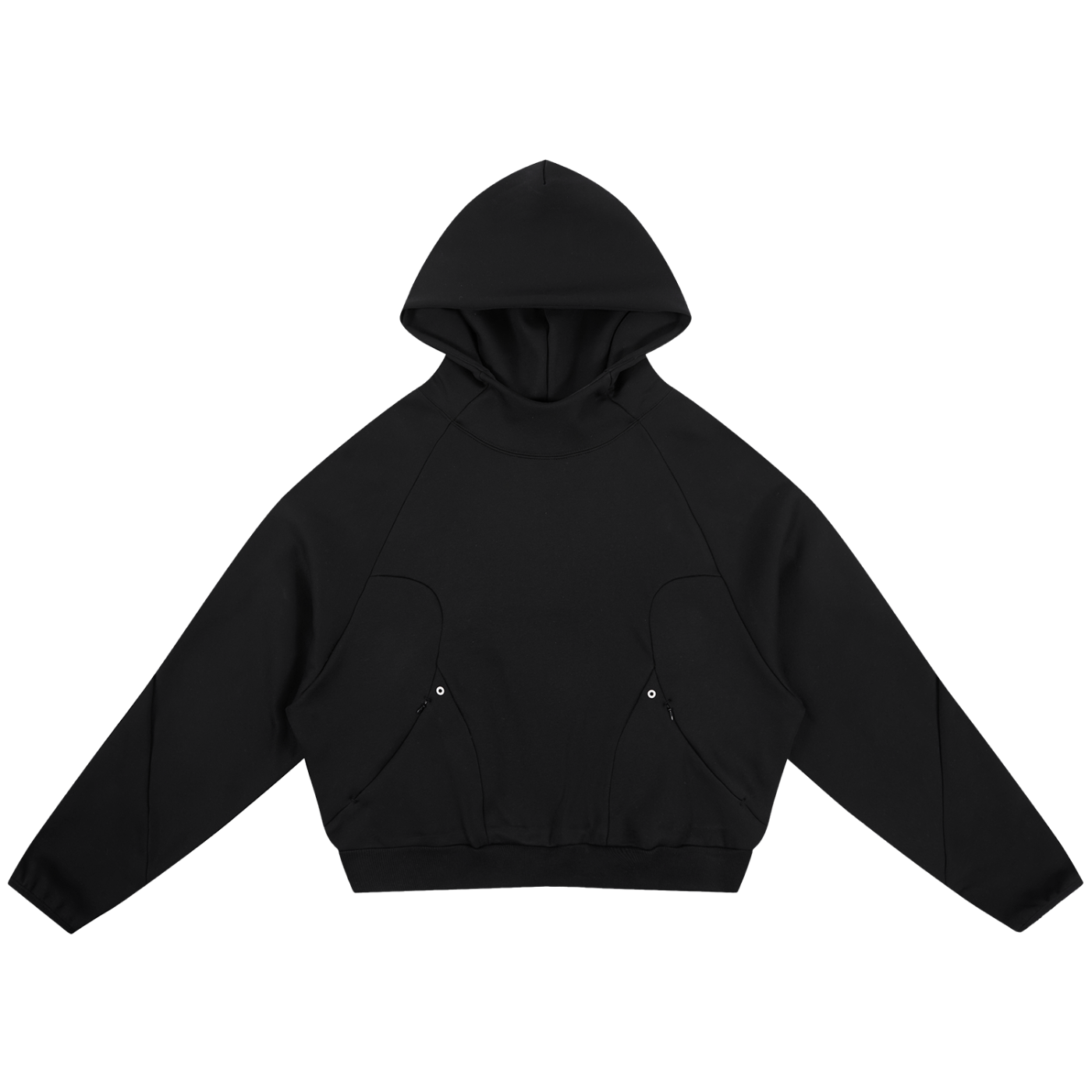Curved Panel Raglan Hoodie