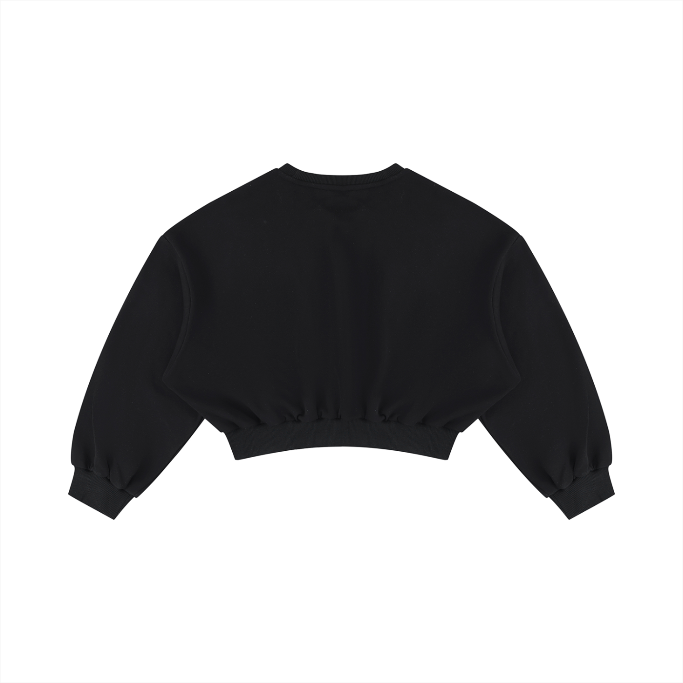 Women's Boxy Cropped Crewneck Sweatshirt – Oversized Casual Fleece Pullover