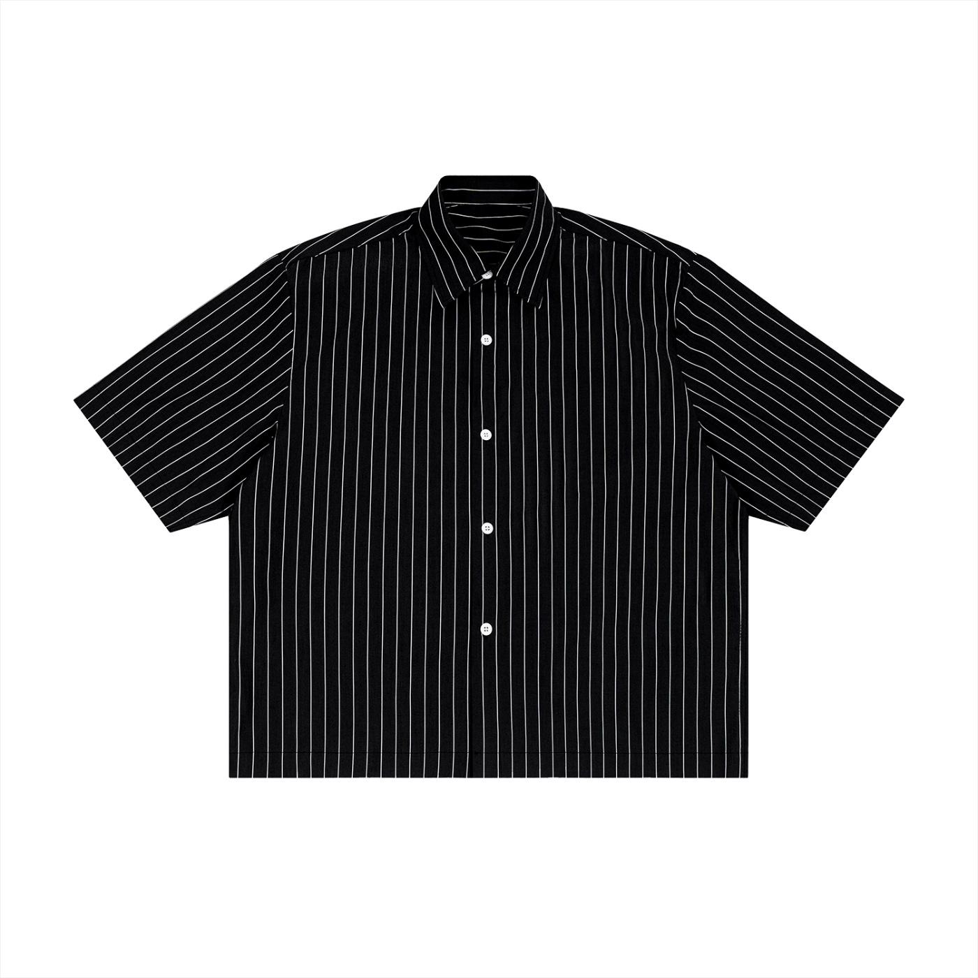 Unisex Striped Boxy Button-Up Shirt – Oversized Casual Streetwear Shirt