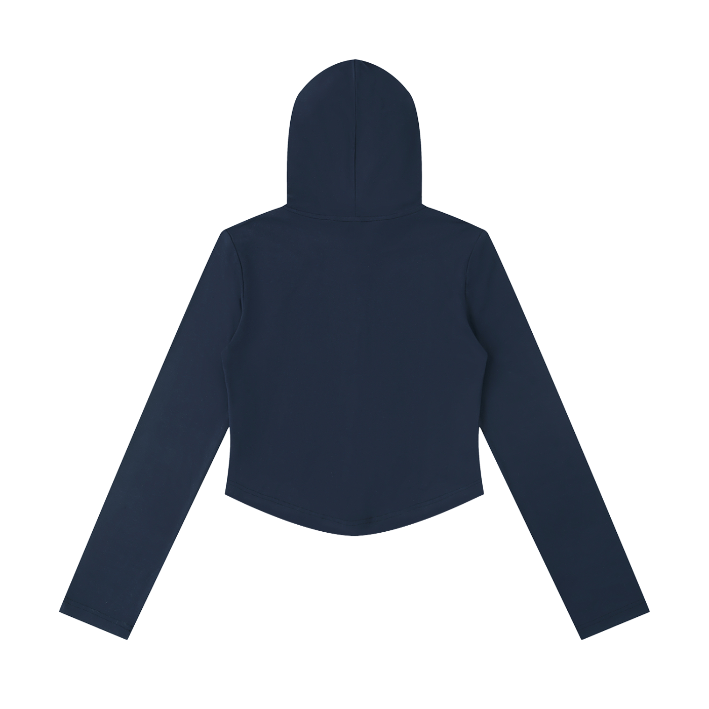 Women's Slim Cropped Full-Zip Hoodie – Fitted Athleisure Sweatshirt