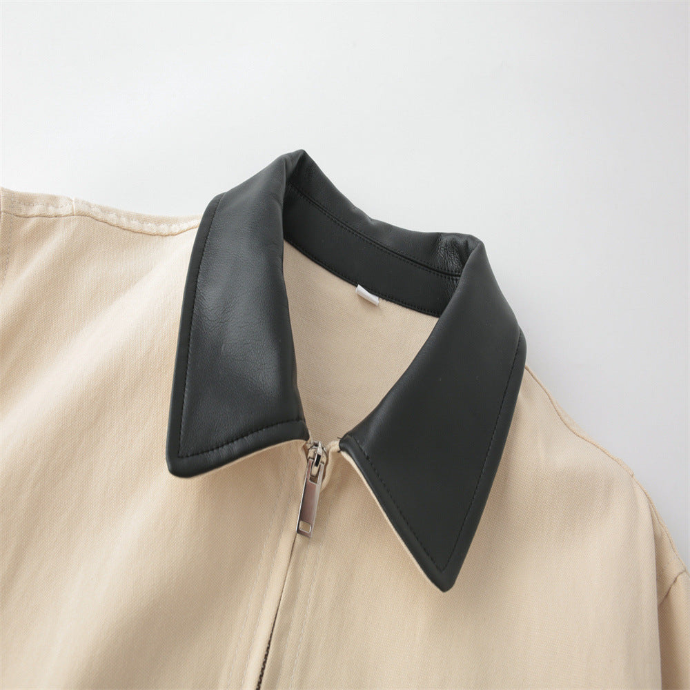 Women's Fashionable Casual Jacket With Lapel Collar