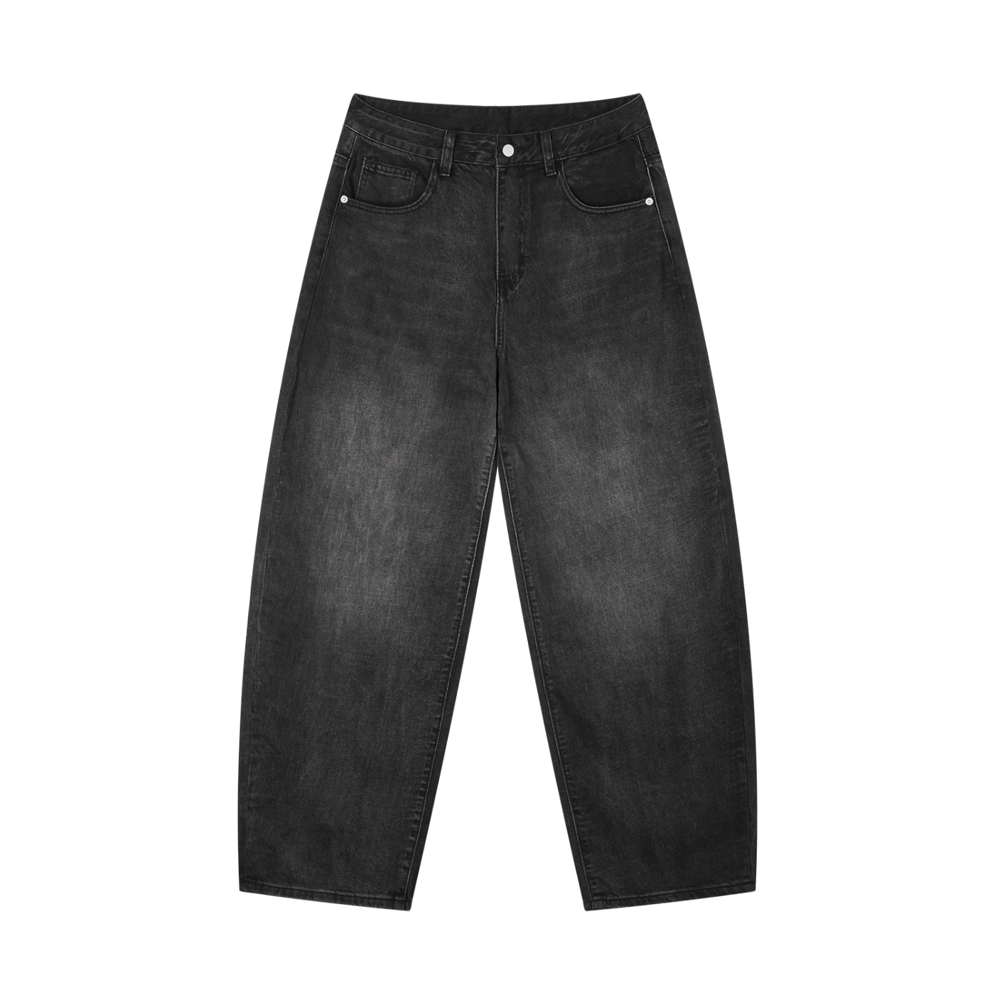 Men's Sunfade Vintage Wash Barrel Leg Jeans – Relaxed Fit Premium Denim Pants