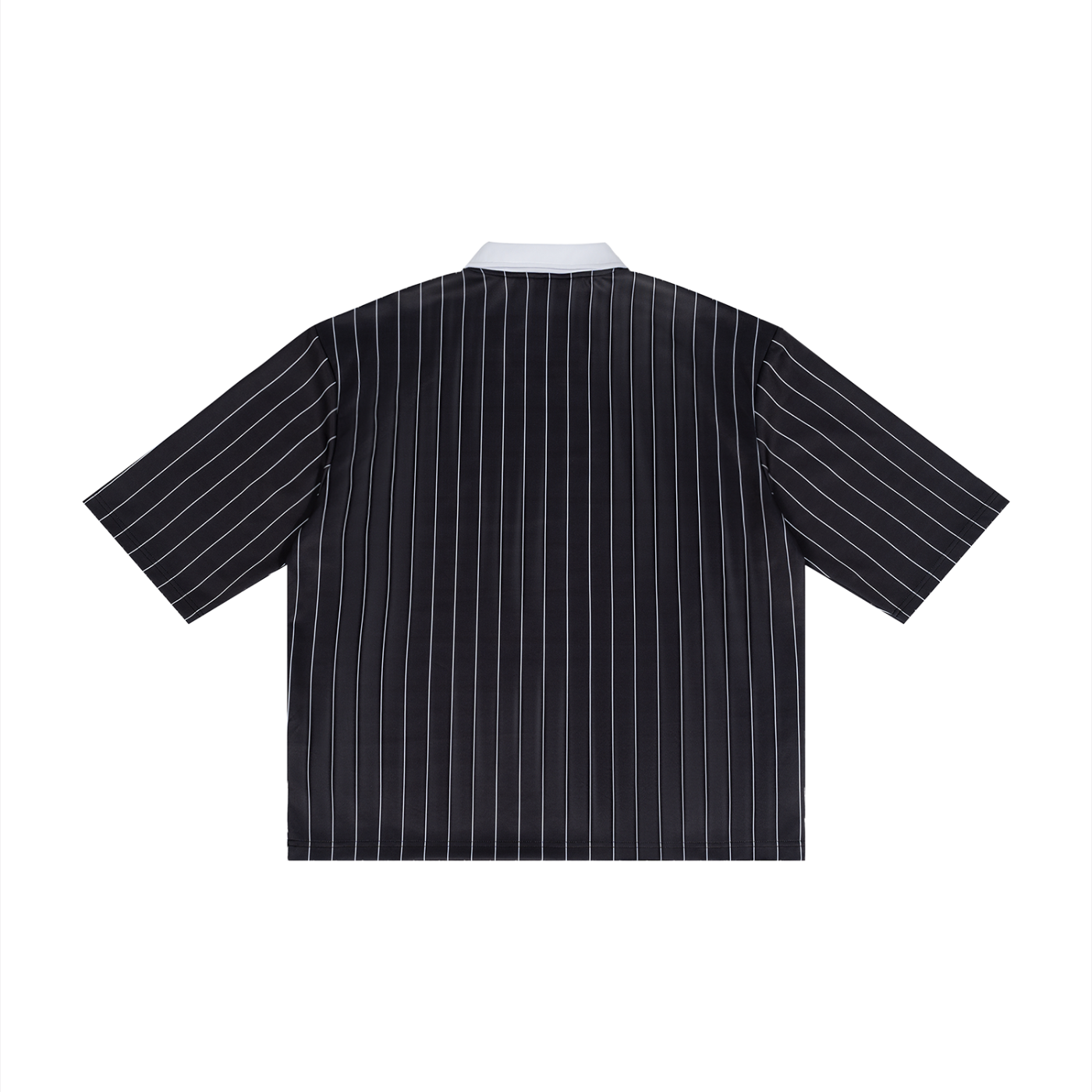 Unisex Pinstripe Collared Soccer Jersey – Oversized Retro Soccer Shirt