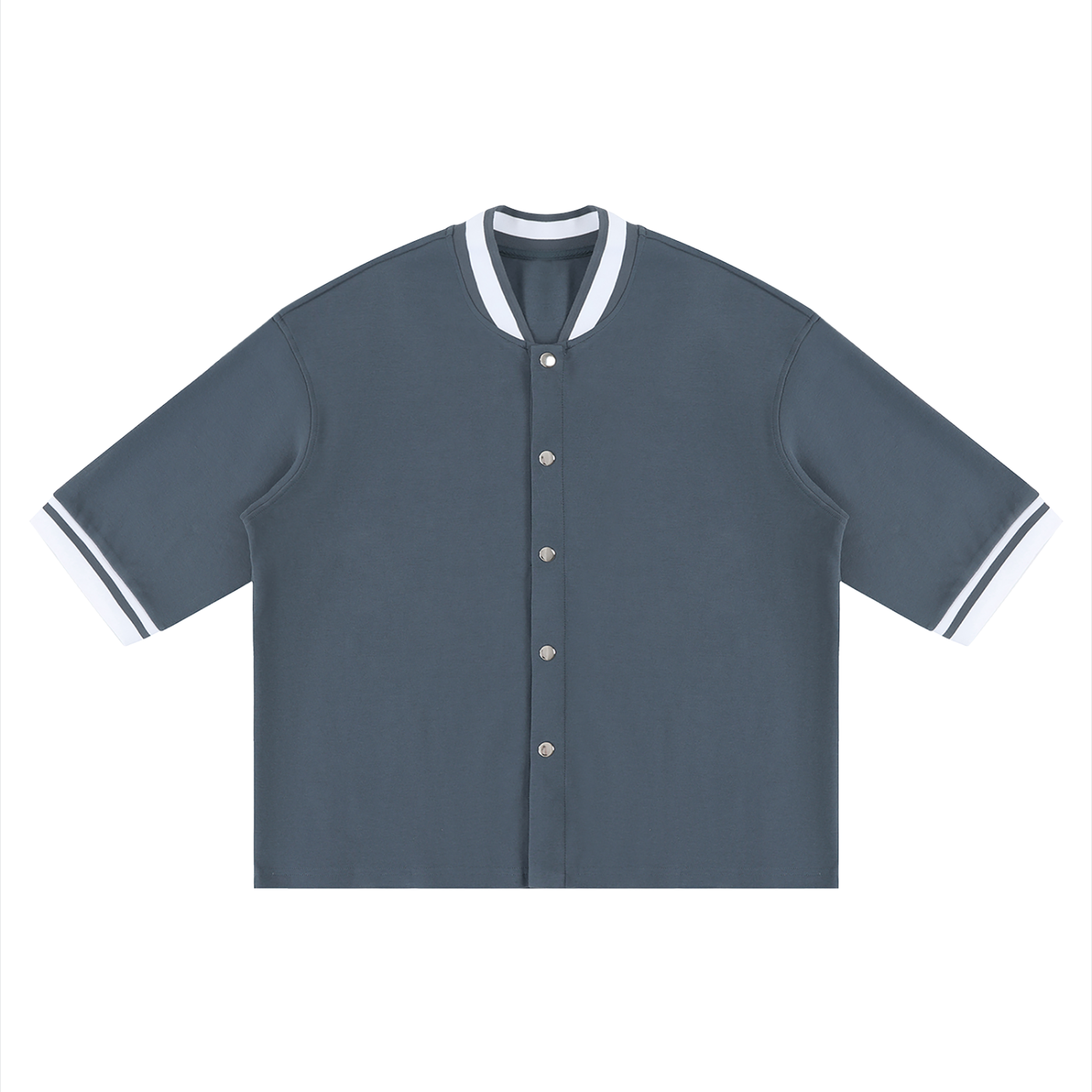 Unisex Heavyweight Boxy Baseball Jersey – Oversized Vintage Streetwear Button-Up Shirt