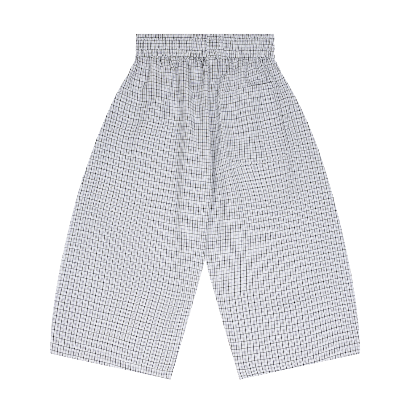 Unisex Plaid Loose Capri Shorts – Relaxed Streetwear Drawstring Shorts