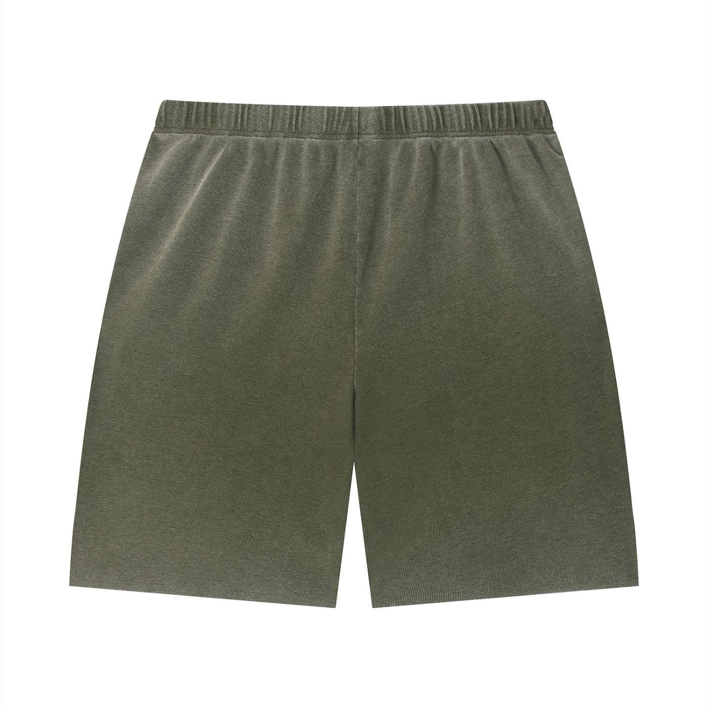 Unisex Vintage Wash Sunfade Waffle Raw Hem Shorts – Oversized Retro Streetwear Shorts