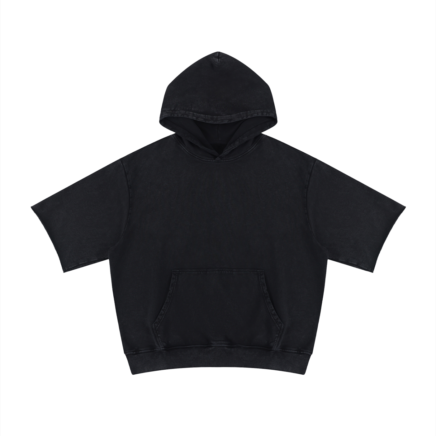 Unisex Mineral Wash Short Sleeve Hoodie – Oversized Vintage Streetwear Hooded Tee