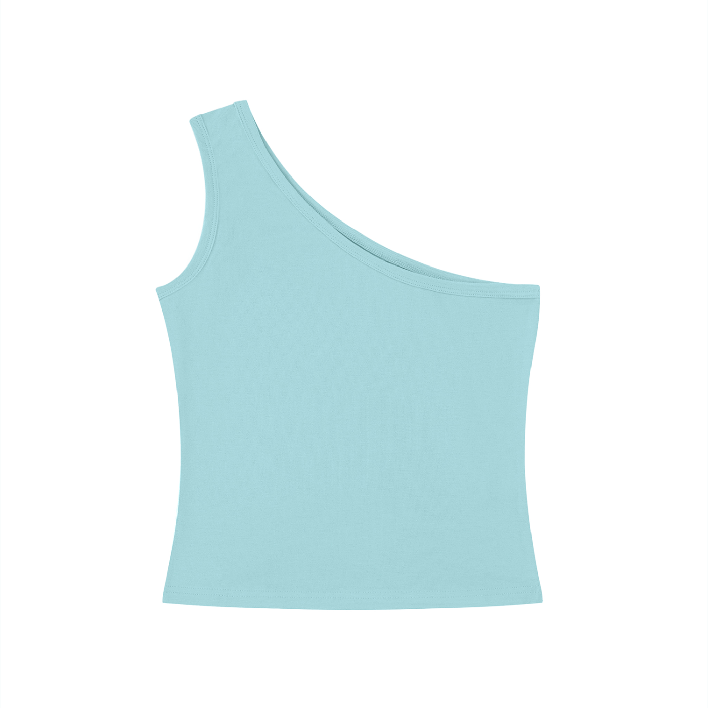 Women's One Shoulder Crop T-Shirt – Slim Fit Trendy Casual Top