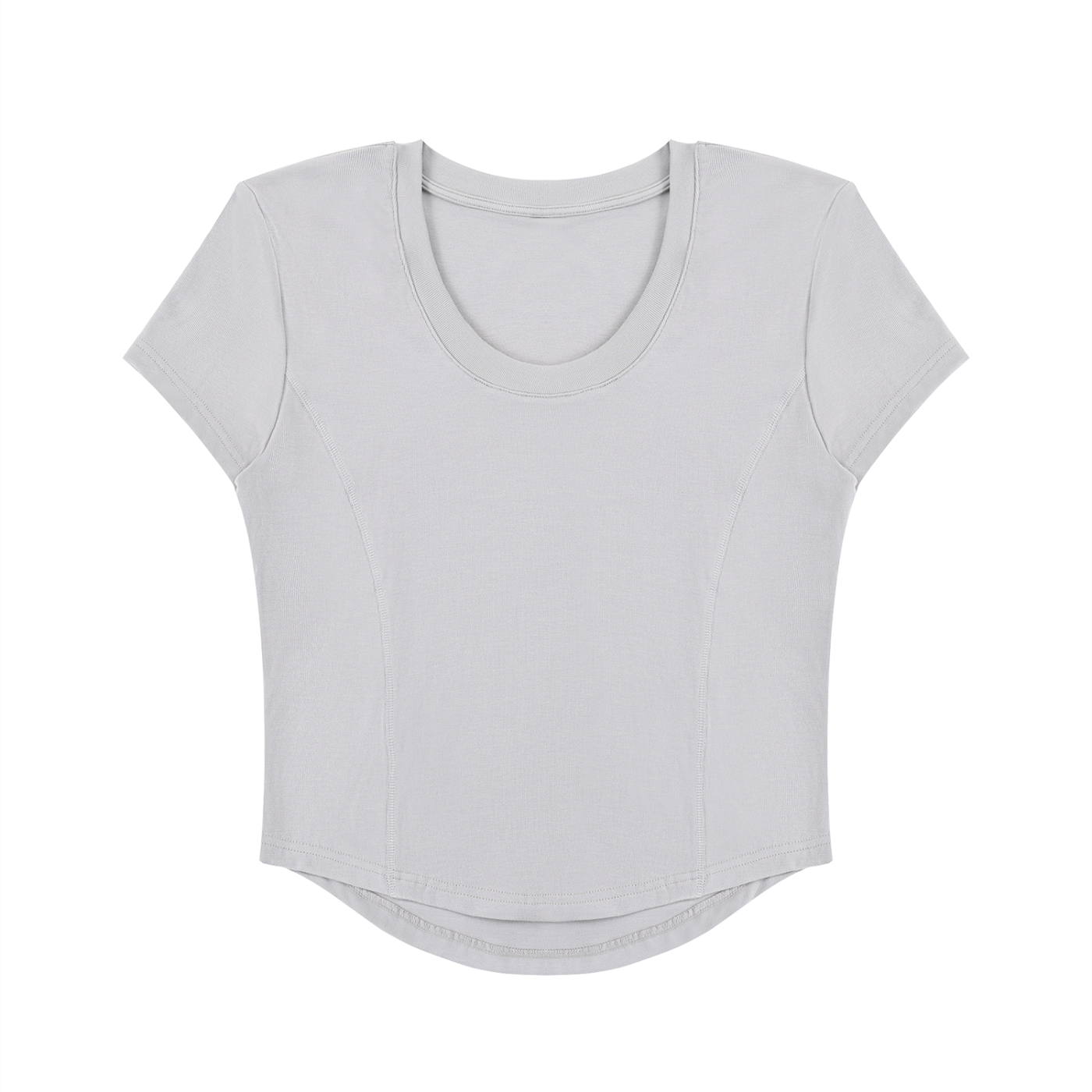 Women's Paneled Crop T-Shirt – Slim Fit Casual Streetwear Tee