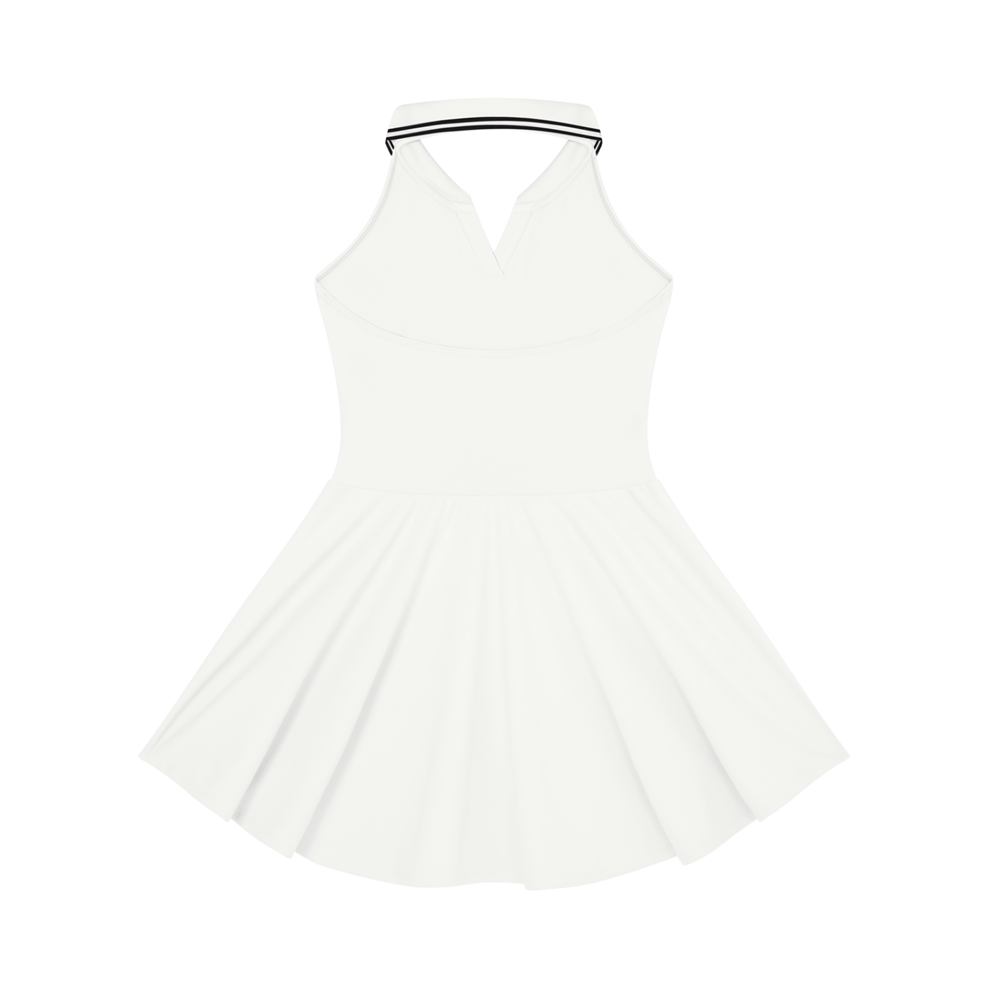 Women's Collared Halter A-Line Tennis Dress – Sleeveless Activewear Dress
