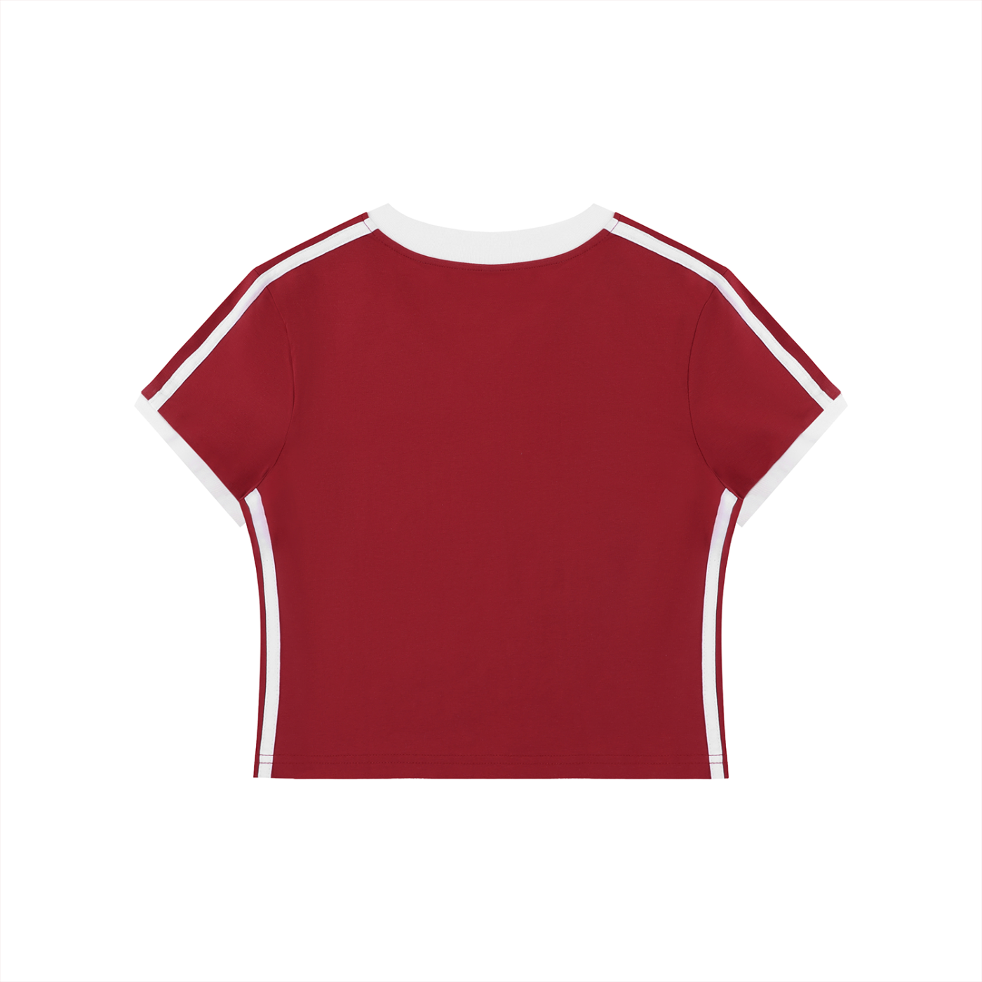 Women's Retro Binding V-Neck Crop T-Shirt – Slim Fit Vintage Crop Top