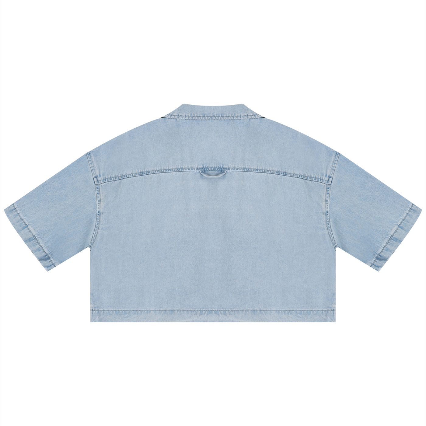 Women's Vintage Wash Boxy Cropped Shirt – Oversized Retro Crop Top Streetwear Tee