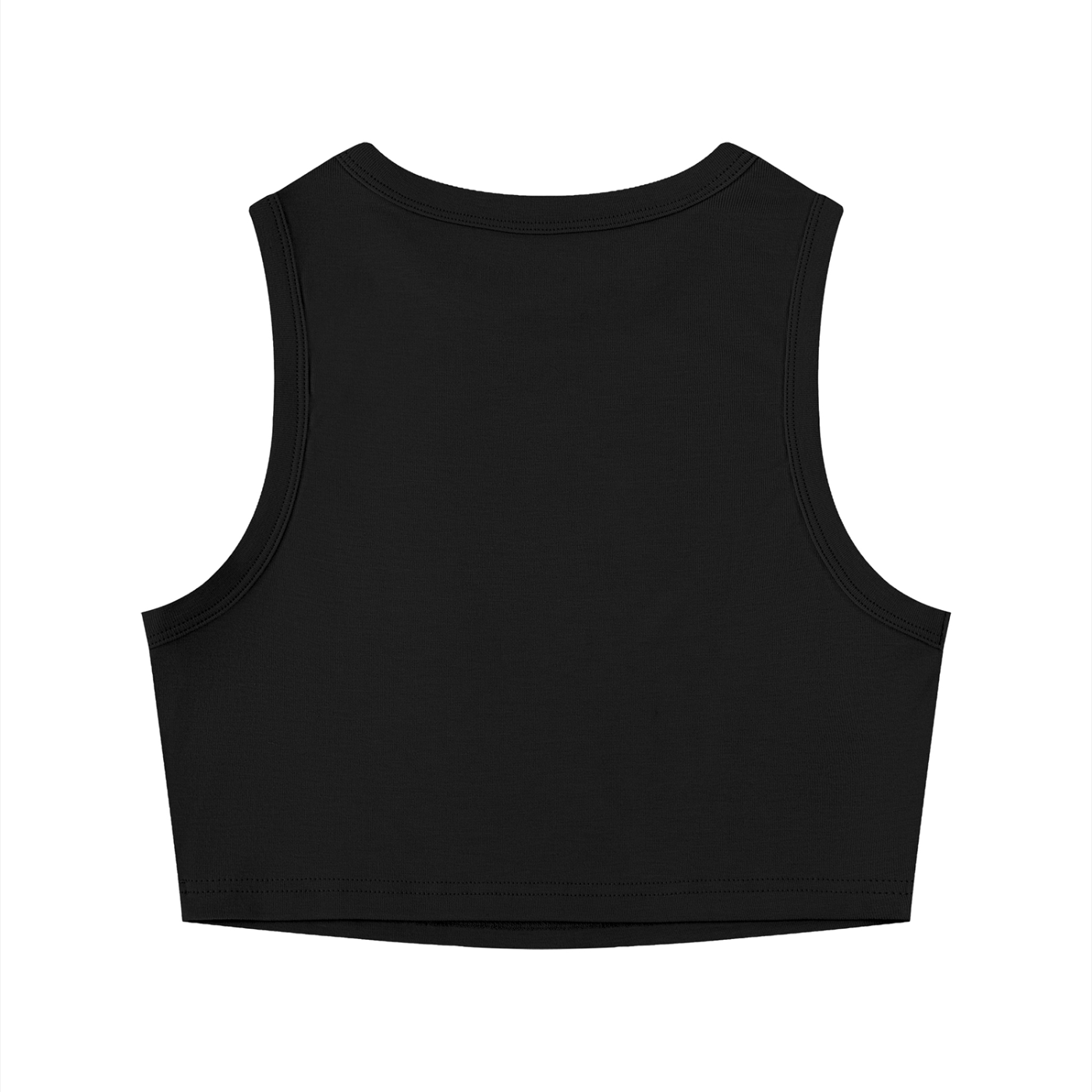Women's Tight Crew Neck Crop Tank Top – Slim Fit Essential Sleeveless Top