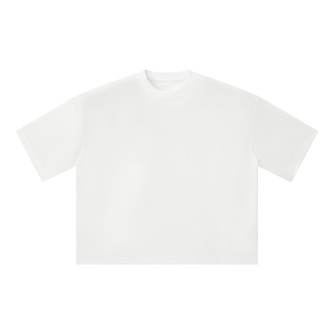Unisex Boxy Mesh Crewneck T-Shirt – Oversized Breathable Streetwear Tee