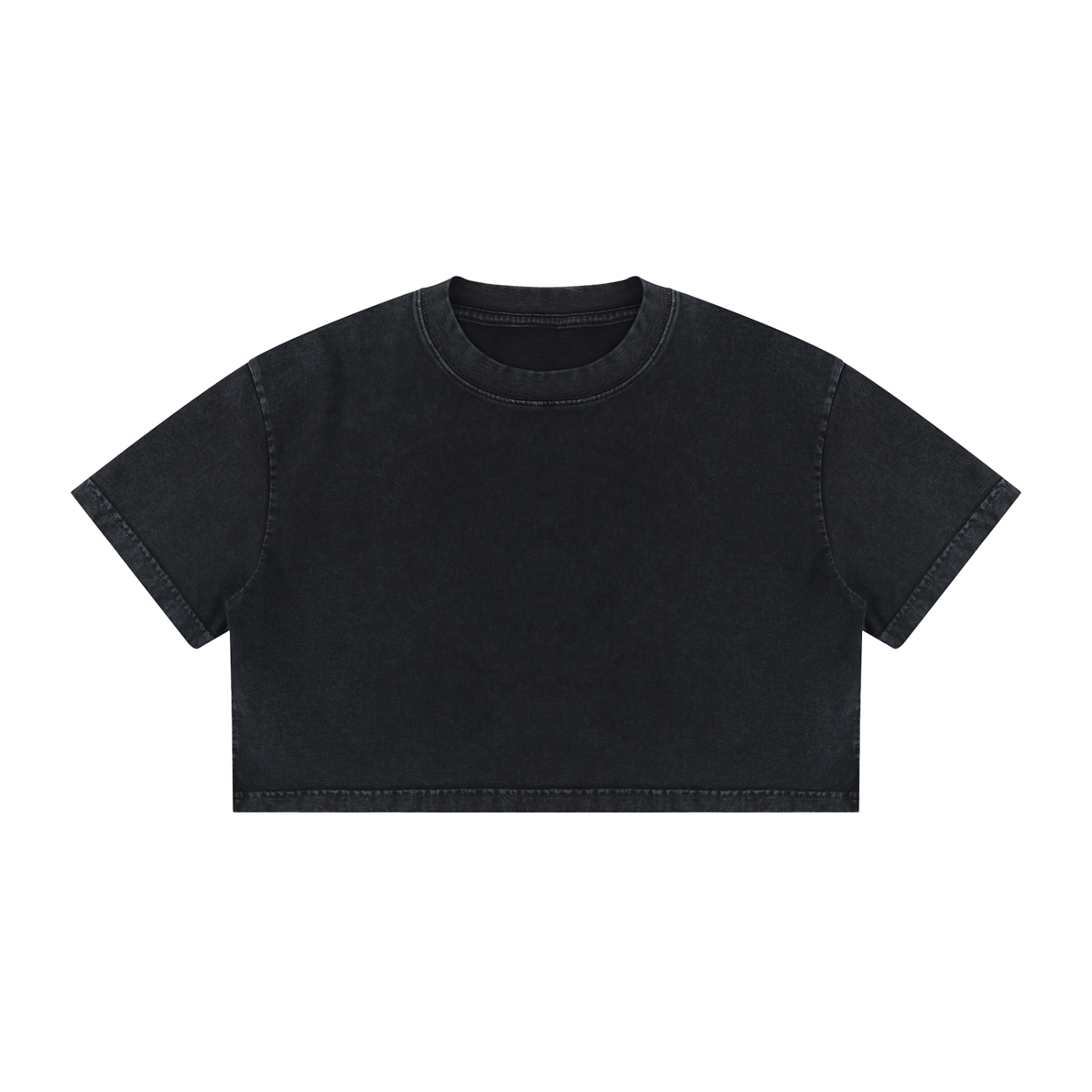 Women's Mineral Wash Cotton Crop T-Shirt – Vintage Oversized Cropped Streetwear Tee