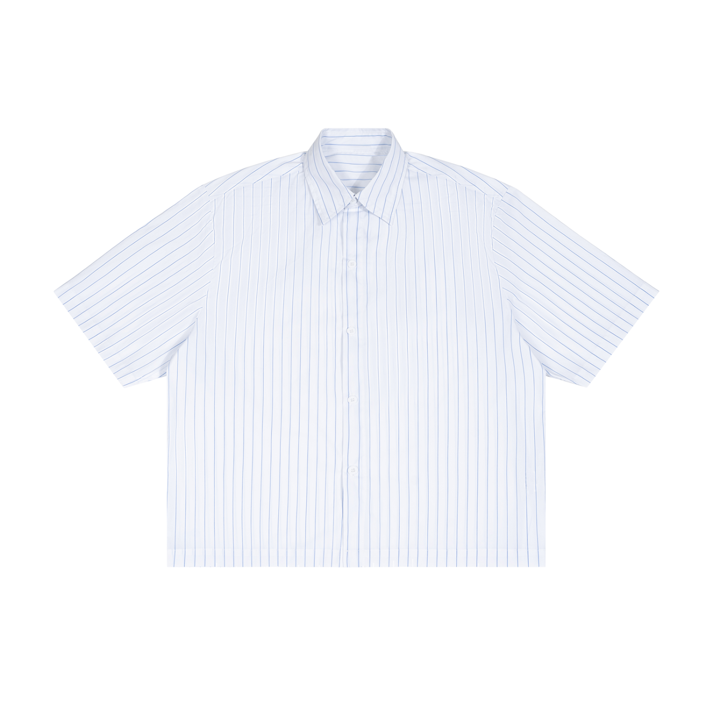 Unisex Striped Boxy Button-Up Shirt – Oversized Casual Streetwear Shirt