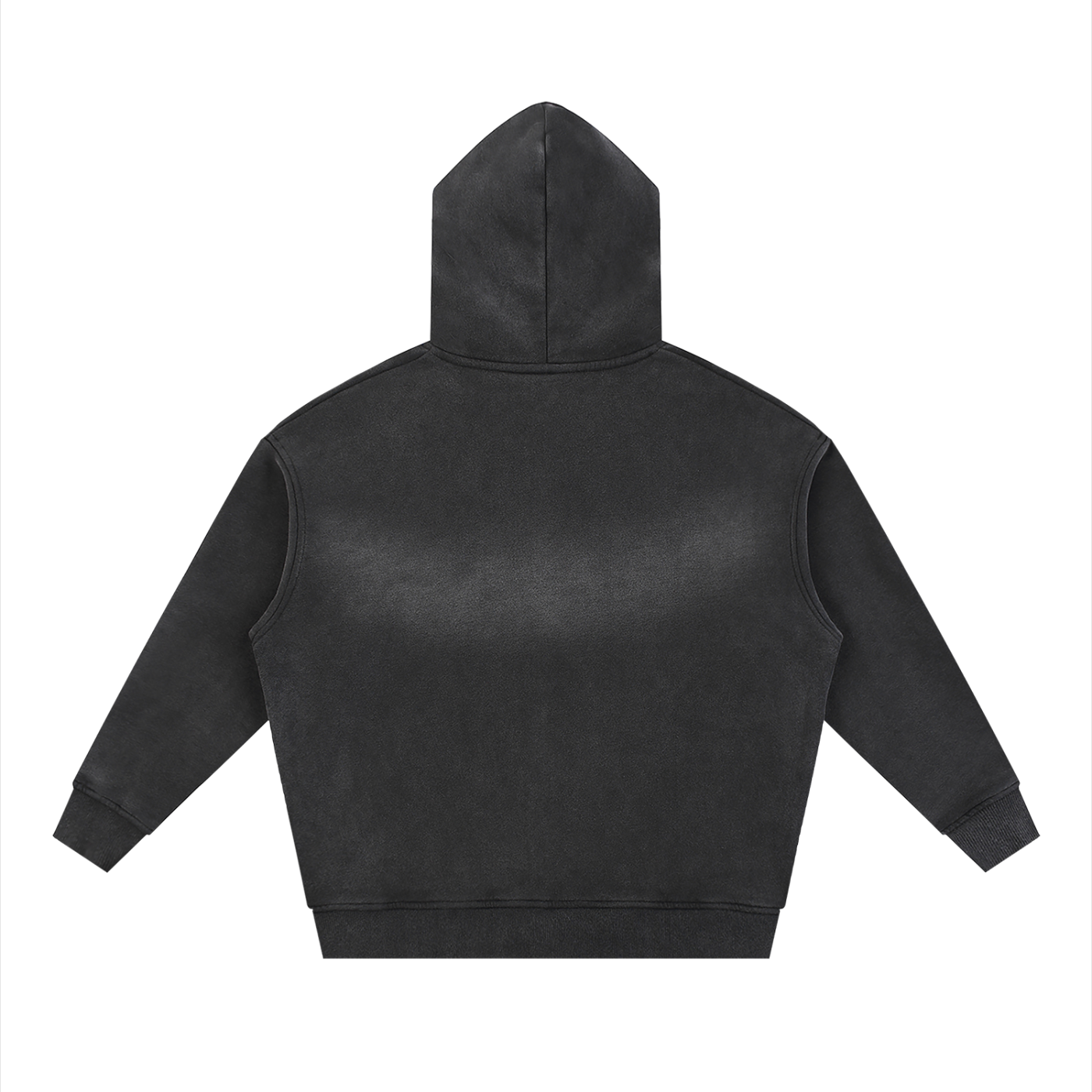 Unisex Vintage Sunfade Two-Way Zip Boxy Fleece Hoodie – Oversized Heavyweight Hoodie