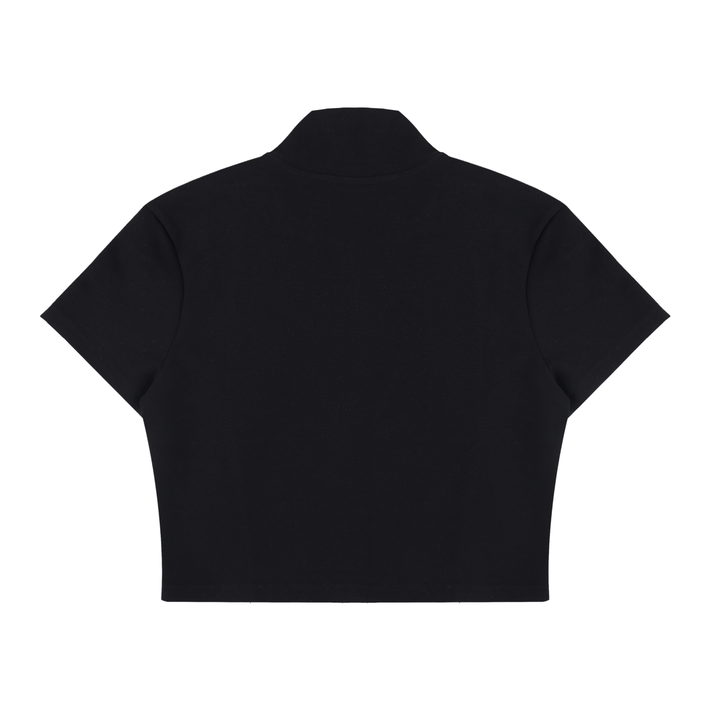 Women's Cropped Full-Zip Short Sleeve T-Shirt – Slim Fit Casual Zip-Up Top