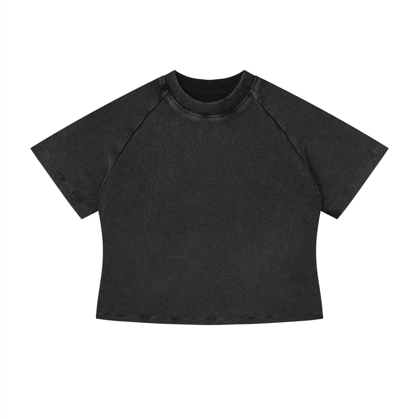 Women's Mineral Wash Crop T-Shirt – Slim Fit Vintage Streetwear Tee