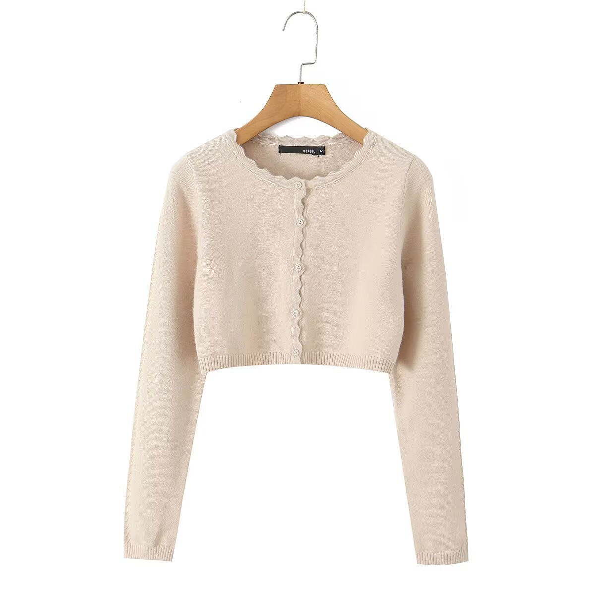 Cropped Patchwork Knit Cardigan Jacket – Women