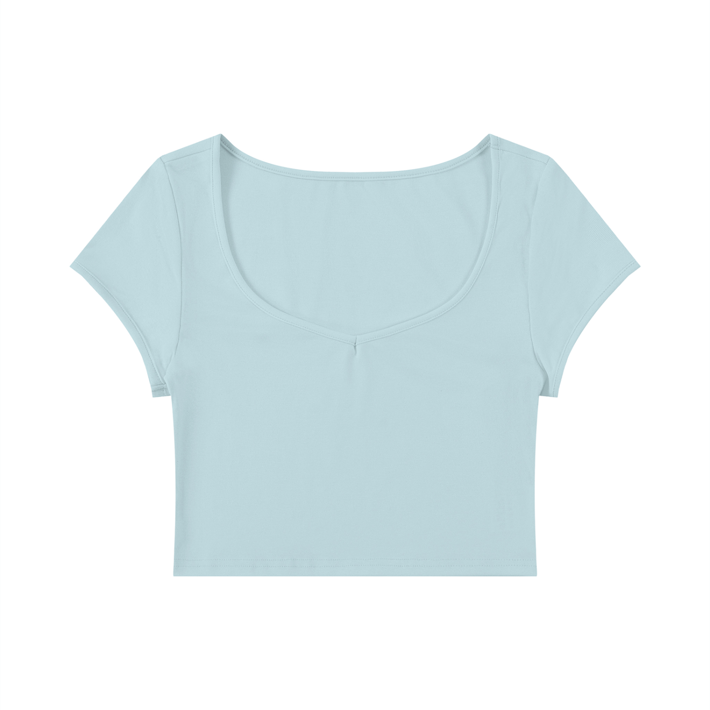 Women's Slim Cap Sleeve Crop T-Shirt – Fitted Everyday Essential Top