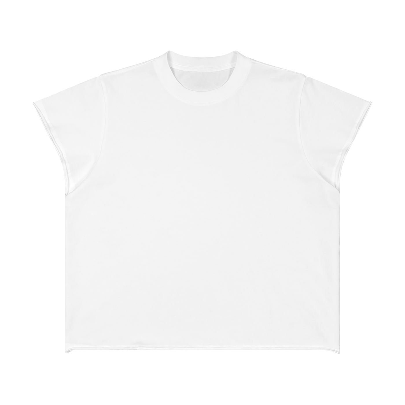 Unisex Boxy Raw Edge T-Shirt – Oversized Heavyweight Vintage Streetwear Tee
